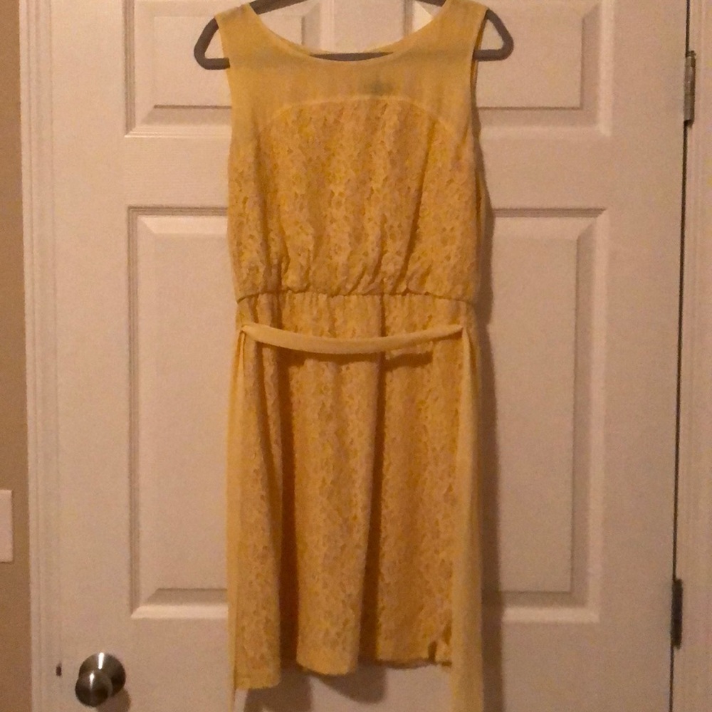 Yellow floral dress